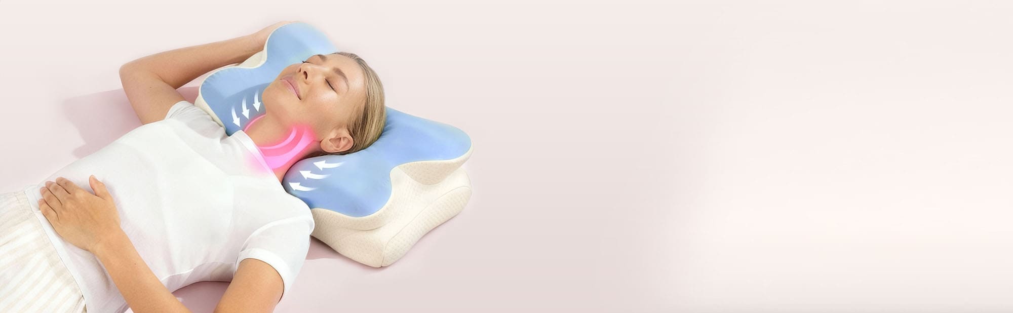 Melara Max contour pillow supporting neck relief